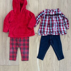 Baby Girls’ Holiday Clothing Bundle (9 months)